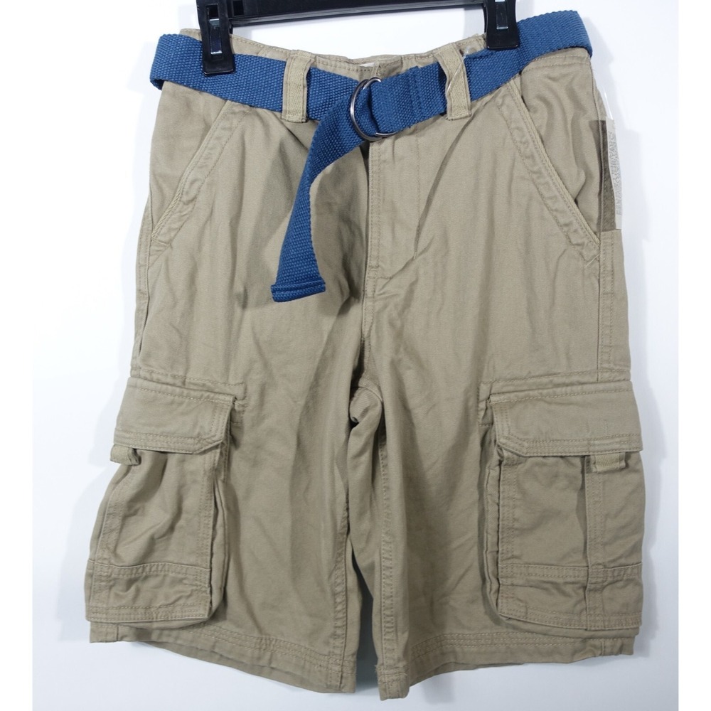 Canyon River Blues Cargo Shorts Boys 10 Adjustable Waistband Belted Cotton Beige